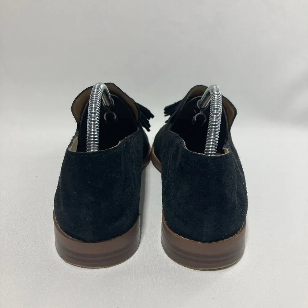 Franco Sarto L-Hadden Womens Sz 7.5 M‎ Suede Loafers Slip On Shoes With Tassels